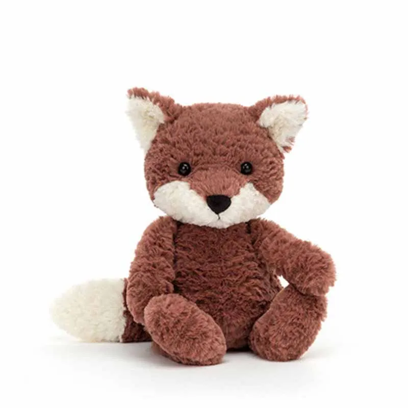 JELLYCAT Forest Animal Collection Fox, Tom Bottaftoft Ginger Yellow Dolls Plush Doll 20cm High-1