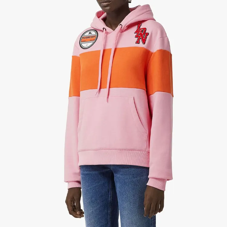 Burberry Sweatshirt Women's Pink Orange Stripes-3
