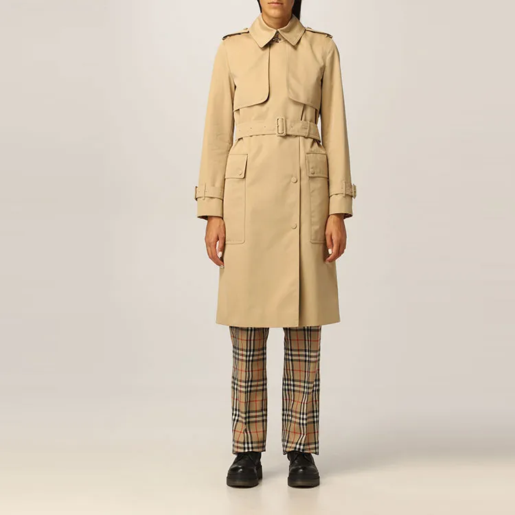Burberry Trench Coats Women's Light Brown-1