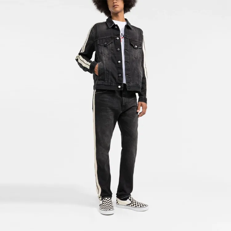 PALM ANGELS Denim Jackets Men Black-1