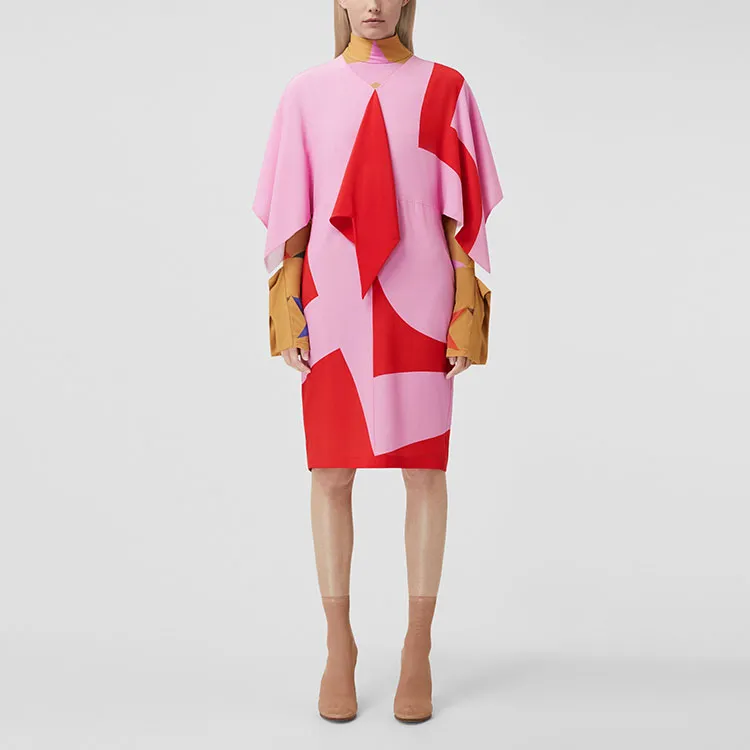 Burberry Short Sleeved Dresses Women's Pink-1