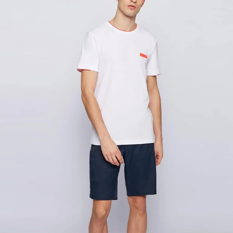 HUGO BOSS Short Sleeved T Shirts Men's White-3