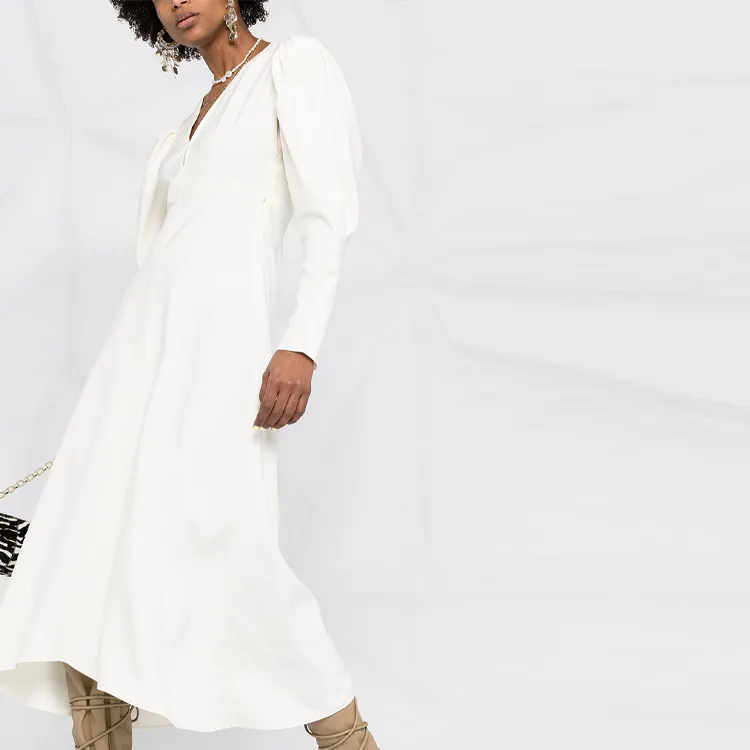 ISABEL MARANT Long-Sleeved Dresses Women's White-4