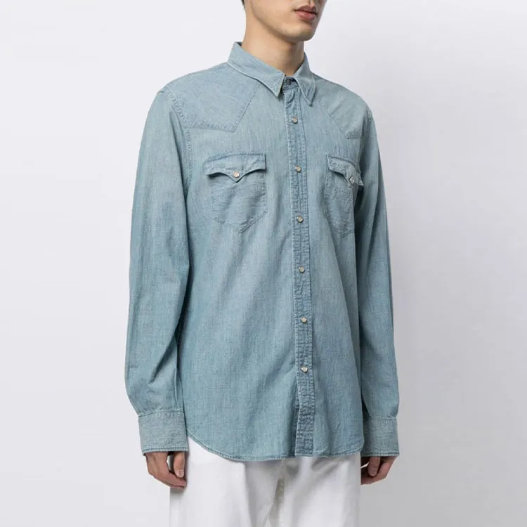 Ralph Lauren Rrl Classic Collar Denim Shirt-2