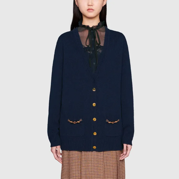 GUCCI FW21 Sweater Women's Dark Blue-1