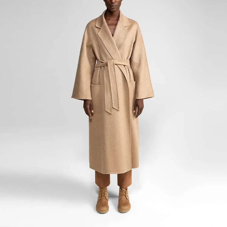 MaxMara Notched lapels Belted Coat-3