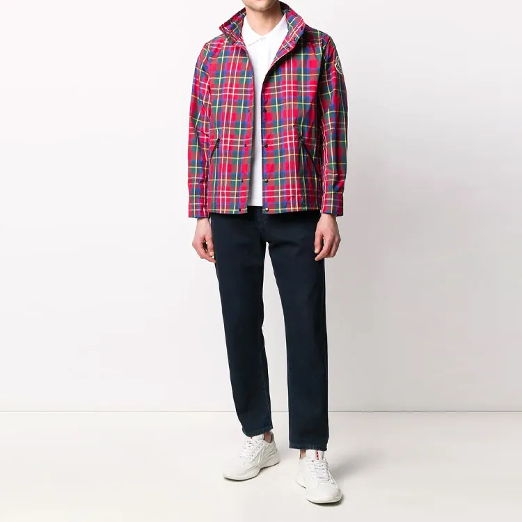 Moncler Tartan-print Windbreaker Jacket-2