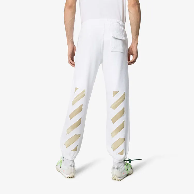 OFF-WHITE SS21 Knitted Sweatpants Men White-4