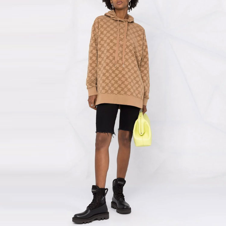パーカー・フーディ Fendi All Over Logo Sweatshirt FENDI Allover Logo Printed Drawstring Hoodie S - POIZON