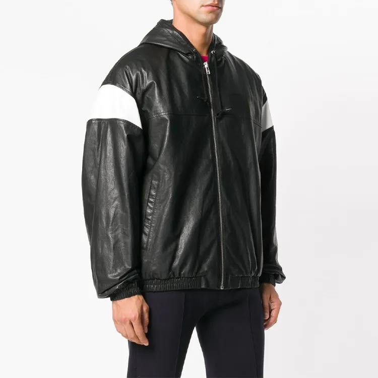 KENZO Leather Jackets Men Black-3