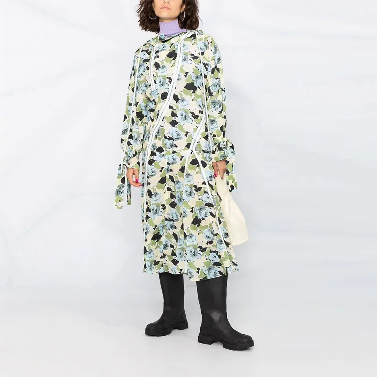 KENZO Long-Sleeved Dresses Women's Green-1