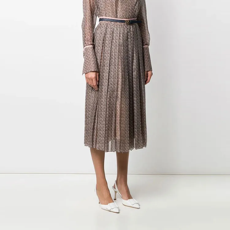 FENDI Casual Long Skirts Women's Umber-3