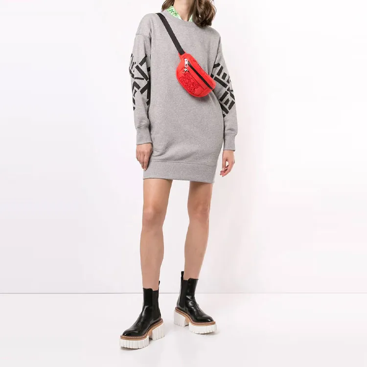 KENZO Long Sleeved Dresses Women's Gray-1