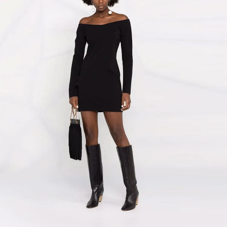 FENDI Long Sleeved Dresses Women's Black-1