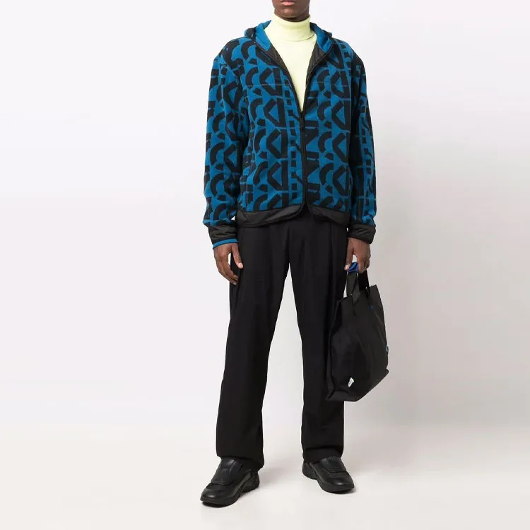 KENZO Allover Monogram Zipped Hoodie-1