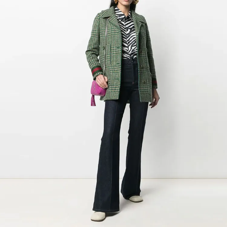 GUCCI Cropped Coats Women's Green-1