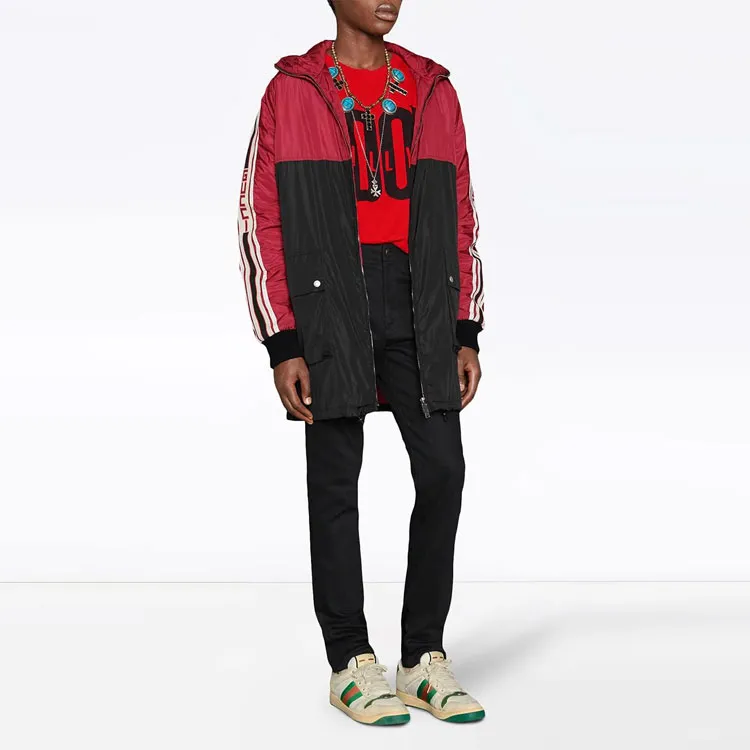 GUCCI Nylon Coat With GUCCI Stripe-3