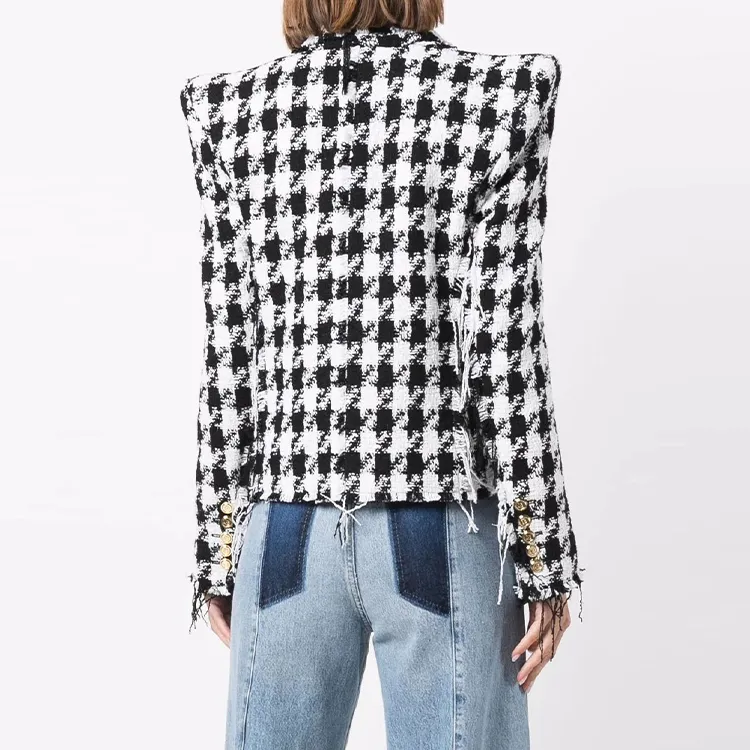 BALMAIN Houndstooth Tweed Jacket-2