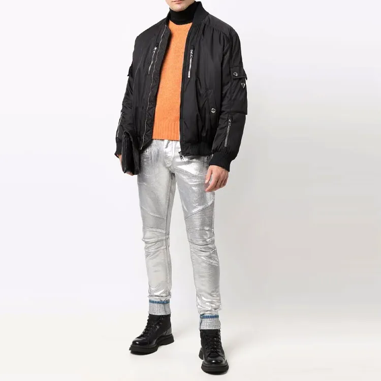 BALMAIN Jeans Men Silver-1
