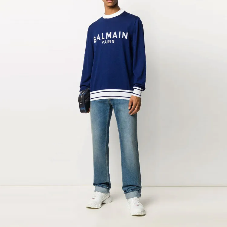 BALMAIN Sweaters Men Blue-1
