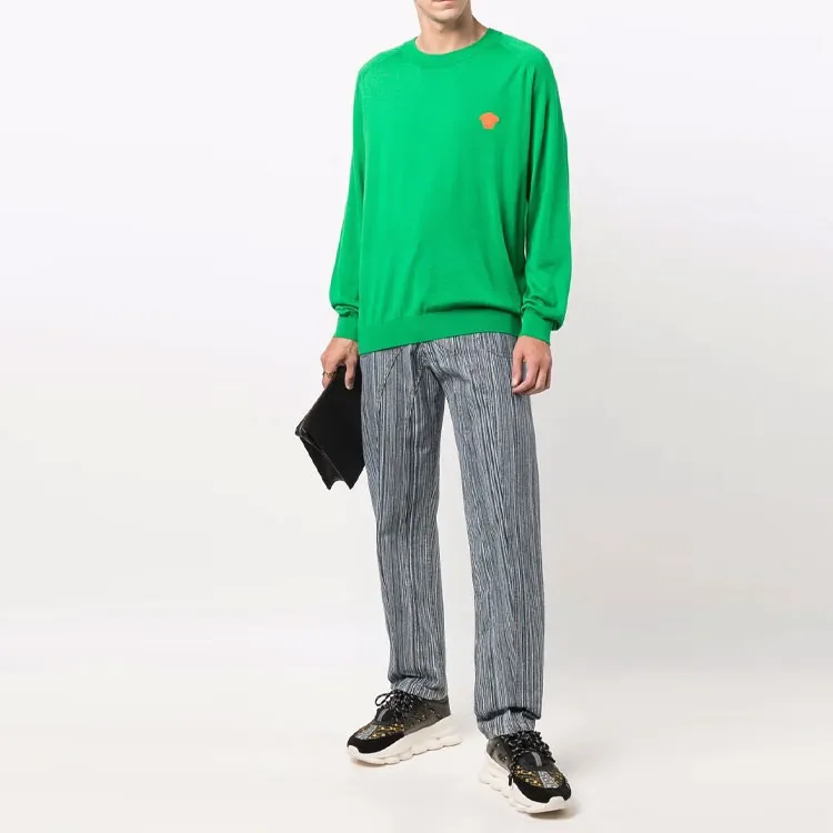 VERSACE Cashmere Sweaters Men Green-1