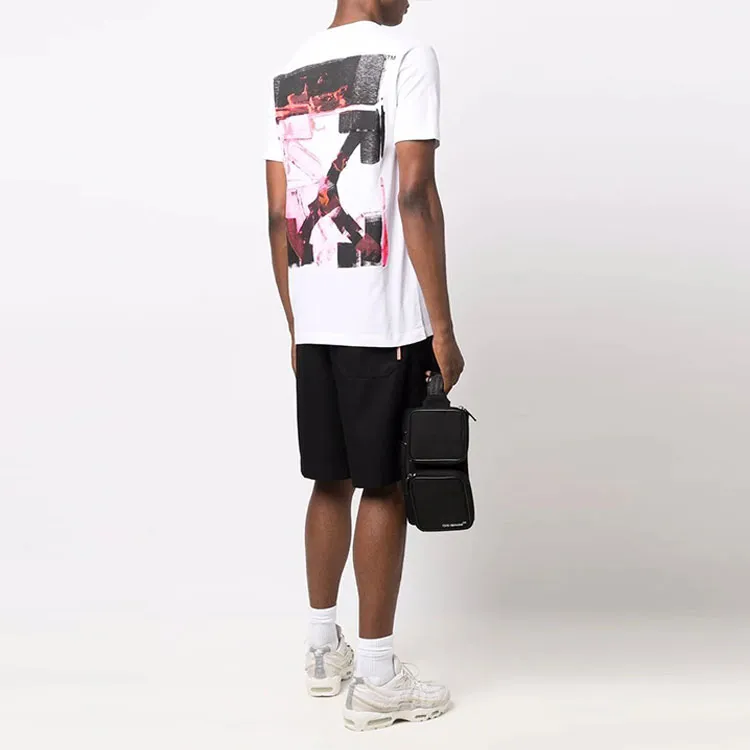 OFF WHITE Acrylic Arrow Logo Print T Shirt-1