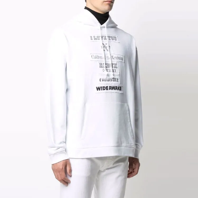 RAF SIMONS Slogan Patches Hoodie-3
