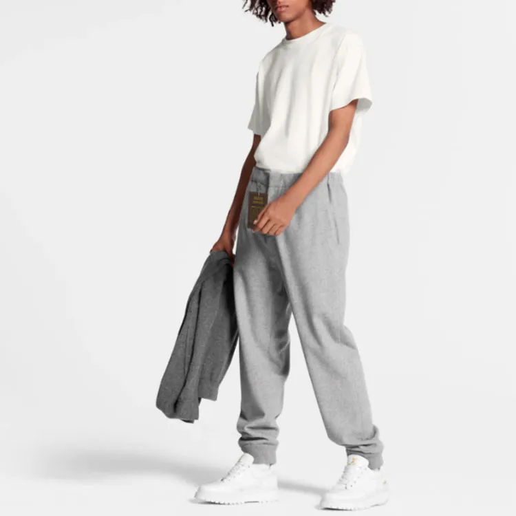 LOUIS VUITTON Knitted Sweatpants Men's Gray-3
