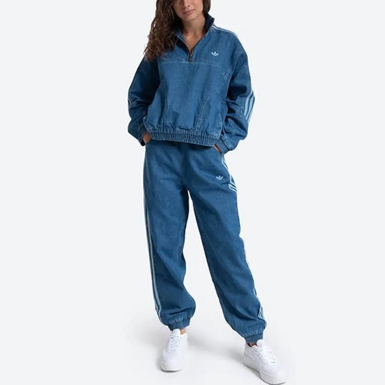 Adidas Originals Denim Jackets Women's Blue-1