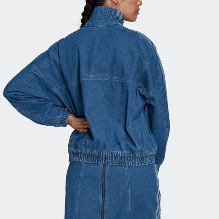 Adidas Originals Denim Jackets Women's Blue-5
