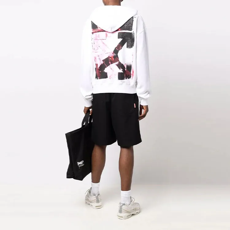 OFF WHITE Acrylic Arrow Logo Print Hooded Sweatshirt-2