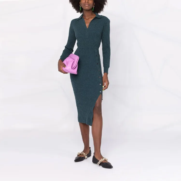 Self portrait Long Sleeved Dresses Women's Green-1