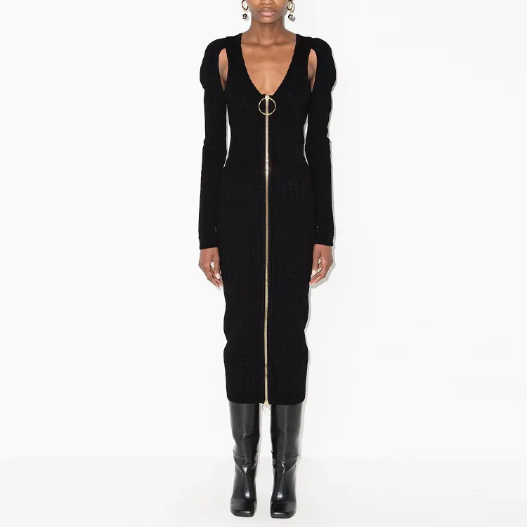 BALMAIN Cut out Detail Fitted Dress-1