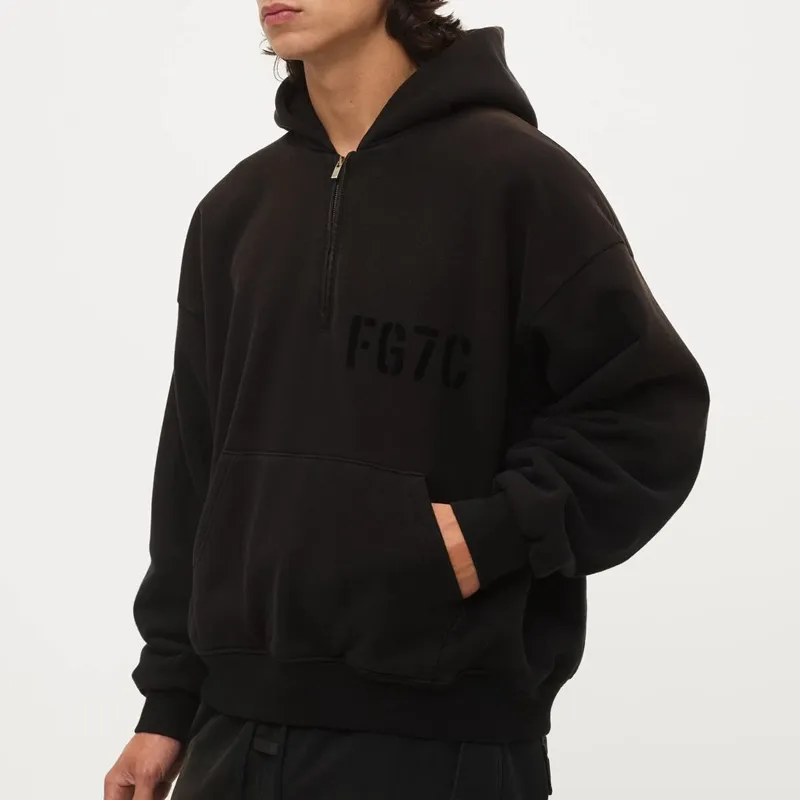 Fear Of God Seventh Collection Long Sleeve Half Zip Hoodie-2