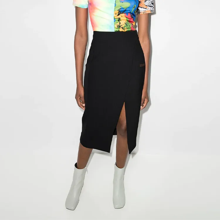 OFF-WHITE Wrap Midi Skirt-2