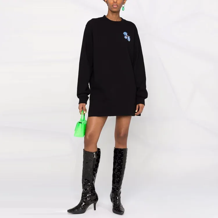 OFF WHITE FW21 Long Sleeved Dresses Women's Black-1