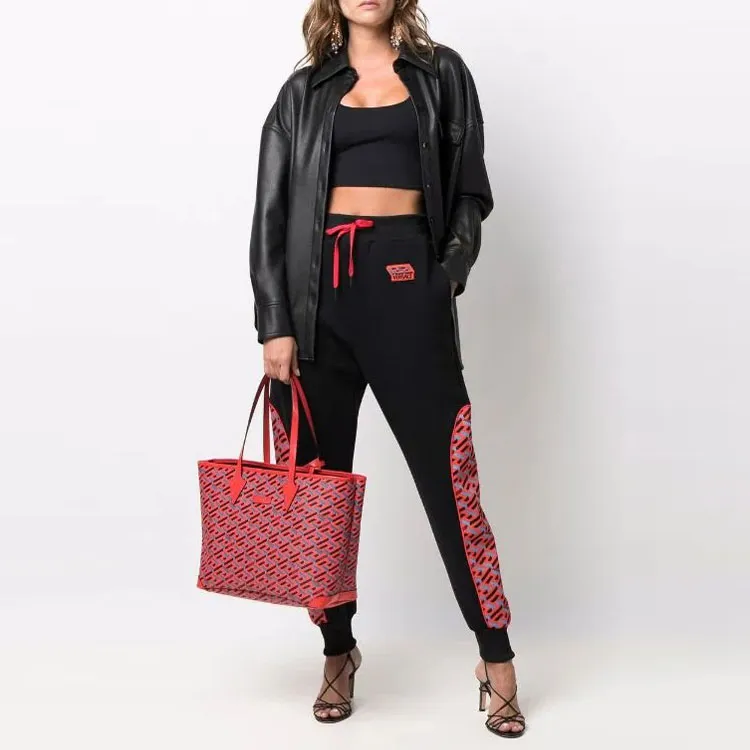 VERSACE Knitted Sweatpants Women's Black-1