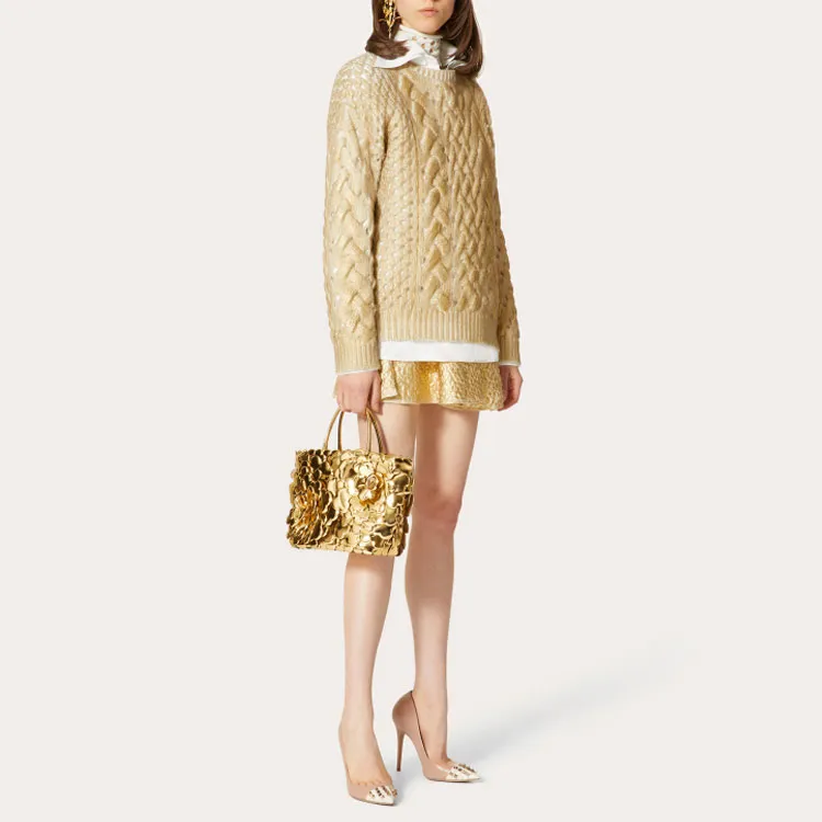 Valentino FW21 Sweater Women's Gold-1