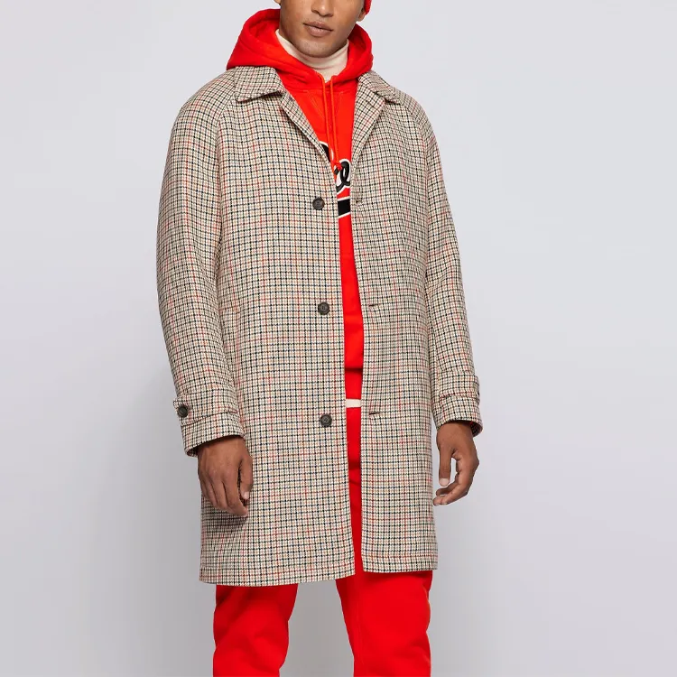 HUGO BOSS Coats Men Brown-2