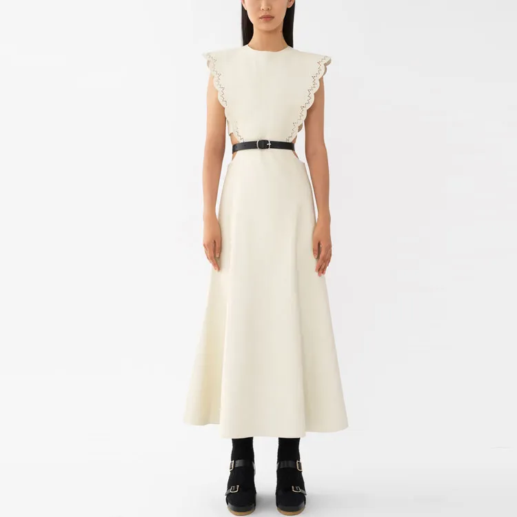 Chloe FW21 Sleeveless Dress Women's White-1