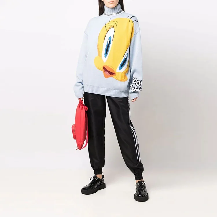 GCDS FW21 Loose Fit Sweater Women's Blue-1