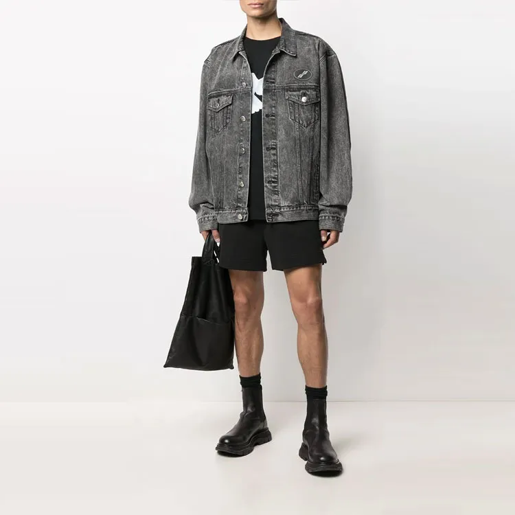 WE11DONE Logo Patch Denim Jacket-1