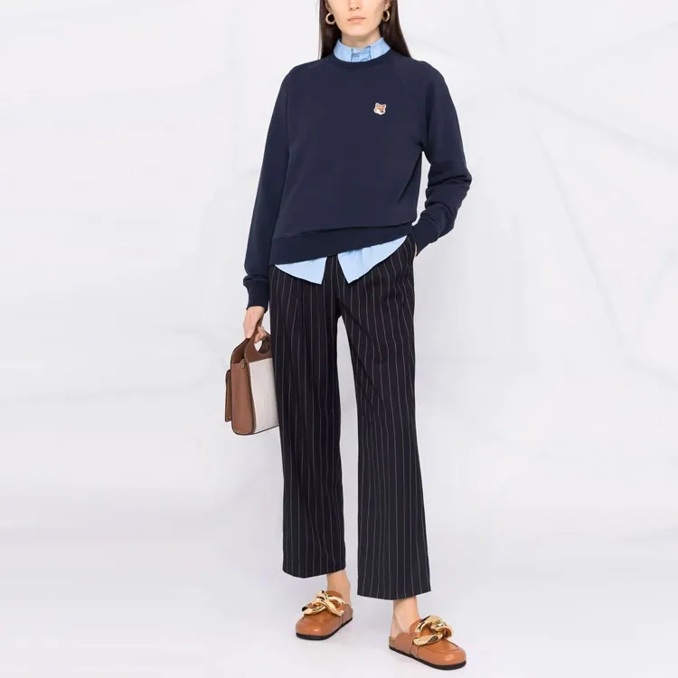 Maison Kitsune Woman Cotton Sweatshirt Blue-1