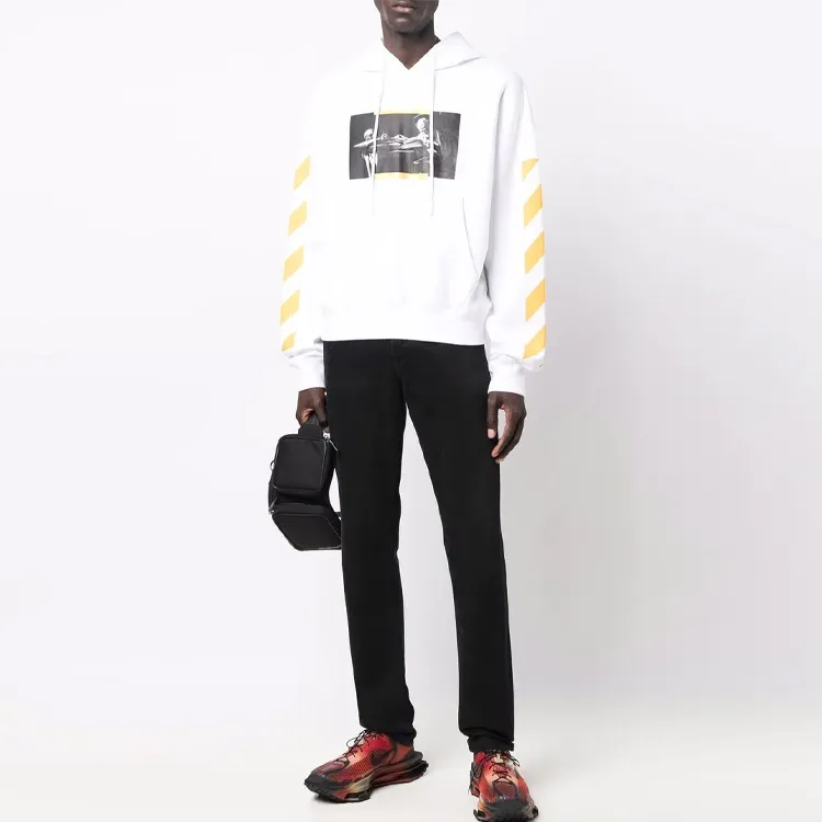 OFF WHITE Caravaggio Saint Jerome Writing Print Hoodie-1