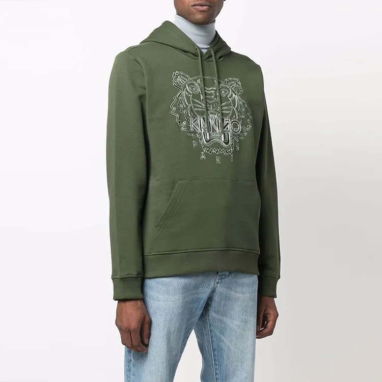 KENZO Tiger Embroidered Drawstring Hoodie-2