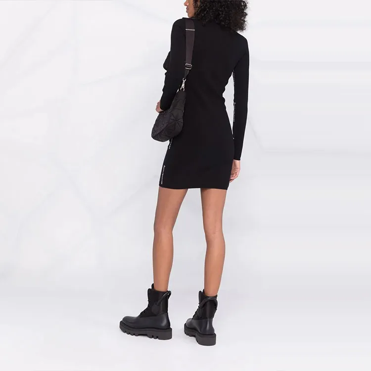 Alexander Wang Intarsia knit Logo Long sleeve Dress-1
