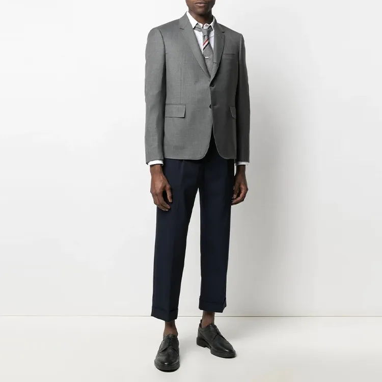 THOM BROWNE Super 120s Single Breasted Tailored Blazer-1
