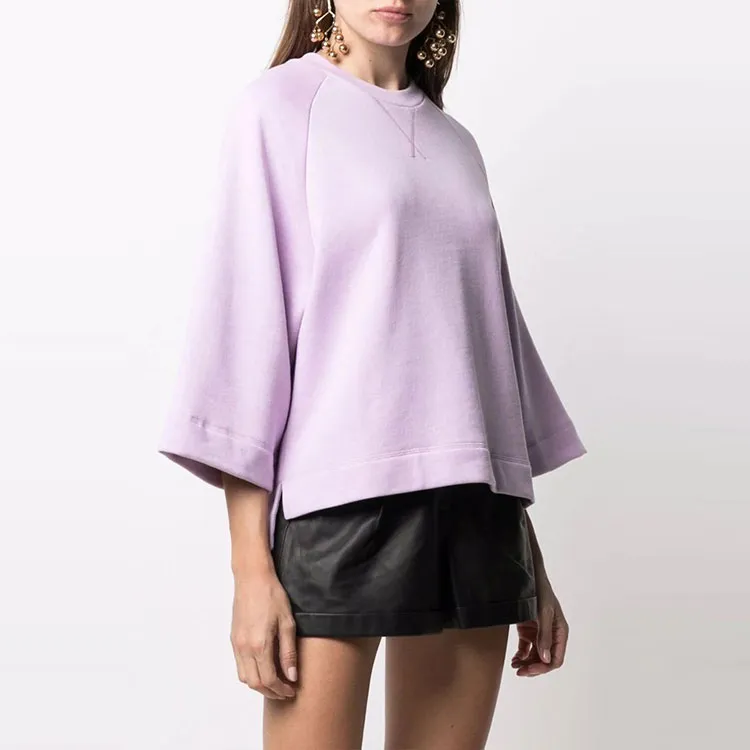 GANNI Isoli Oversized Raglan Sweatshirt 'Orchid'-3