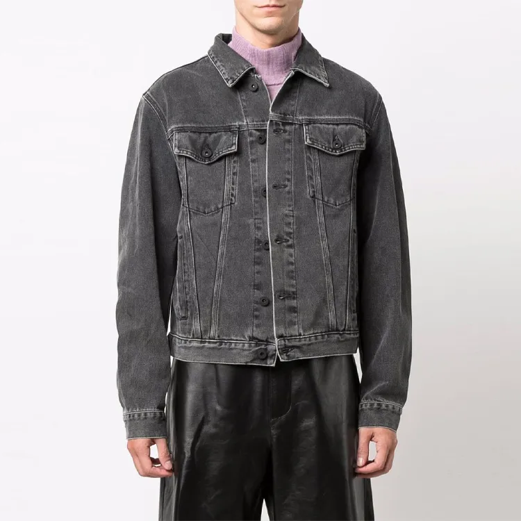 OFF WHITE FW21 Denim Jacket Men's Gray-1