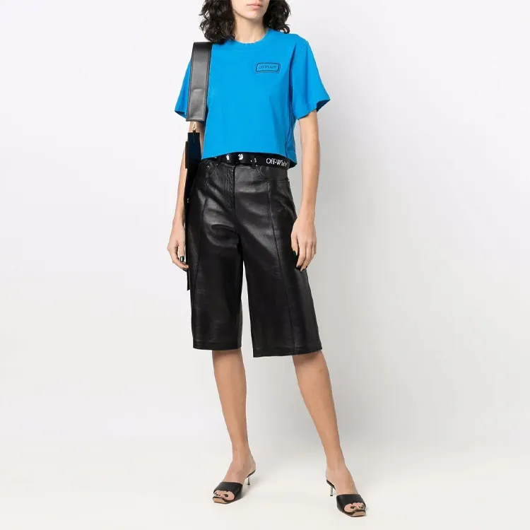 OFF-WHITE FW21 Crop Tops Women's Blue-2